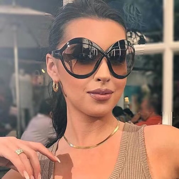 Women's extravagant Cat-Eye sunglasses with curved frame Kalsten