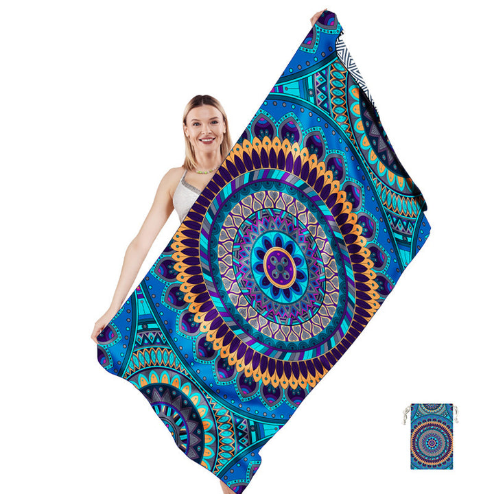 Beach towel with artistic mandala design Kalsten