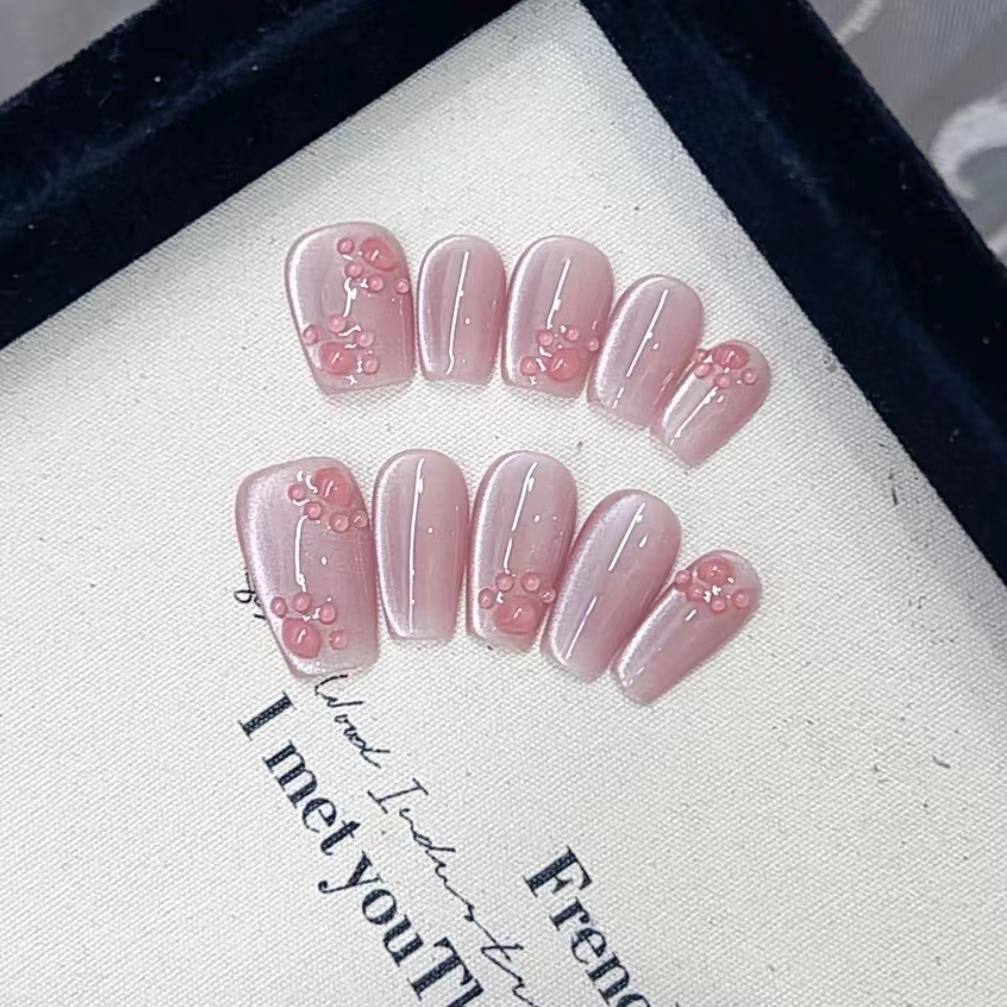 Artistic French Tip Press-On Nails Kalsten