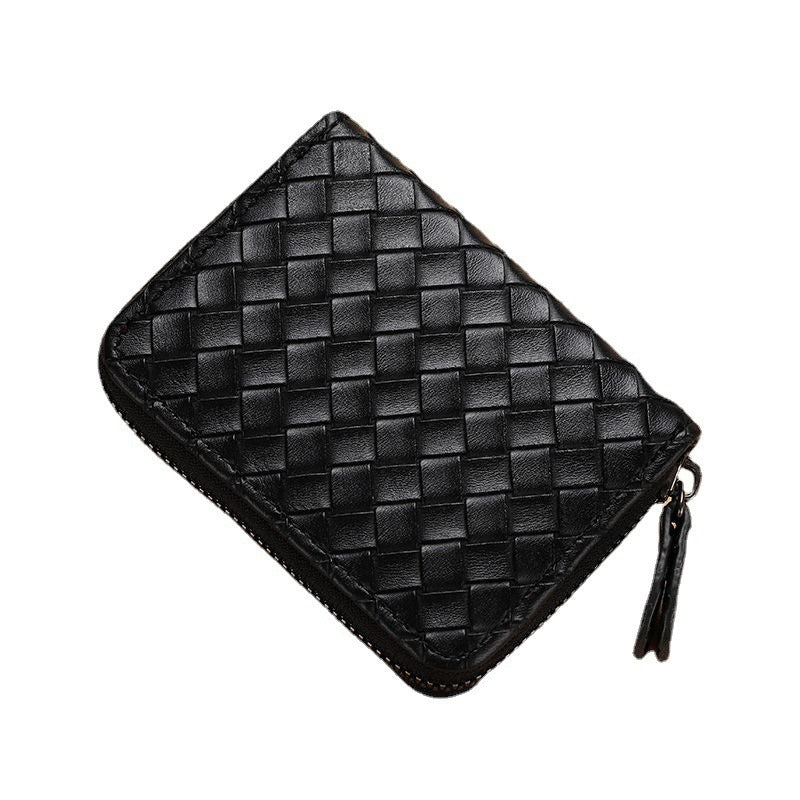 Compact Woven Zippered Card Holder Kalsten