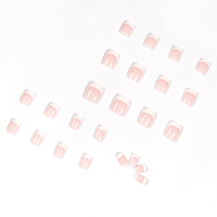 Artificial nails in French Tip design Kalsten