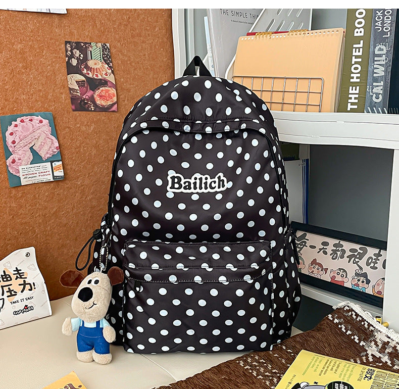Stylish Polka Dot Backpack