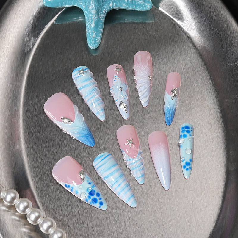 Sea-Inspired Press-On Nail Set Kalsten