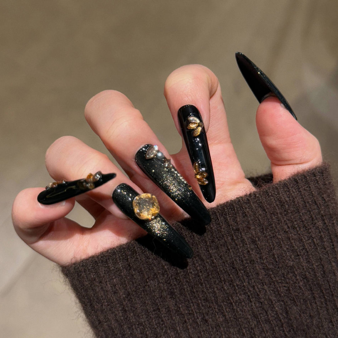 Premium Glittering Stiletto Press-On Nail Set Kalsten