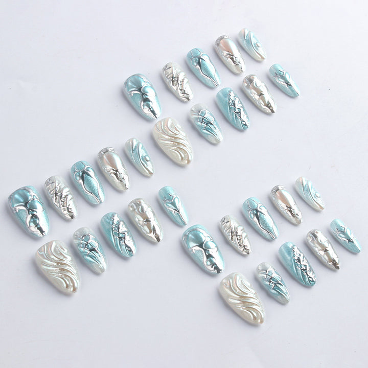 Artistic Metallic Press-On Nail Set Kalsten