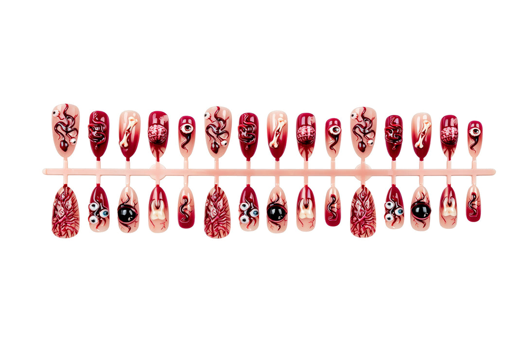 Artificial nail set with creative Halloween motifs Kalsten