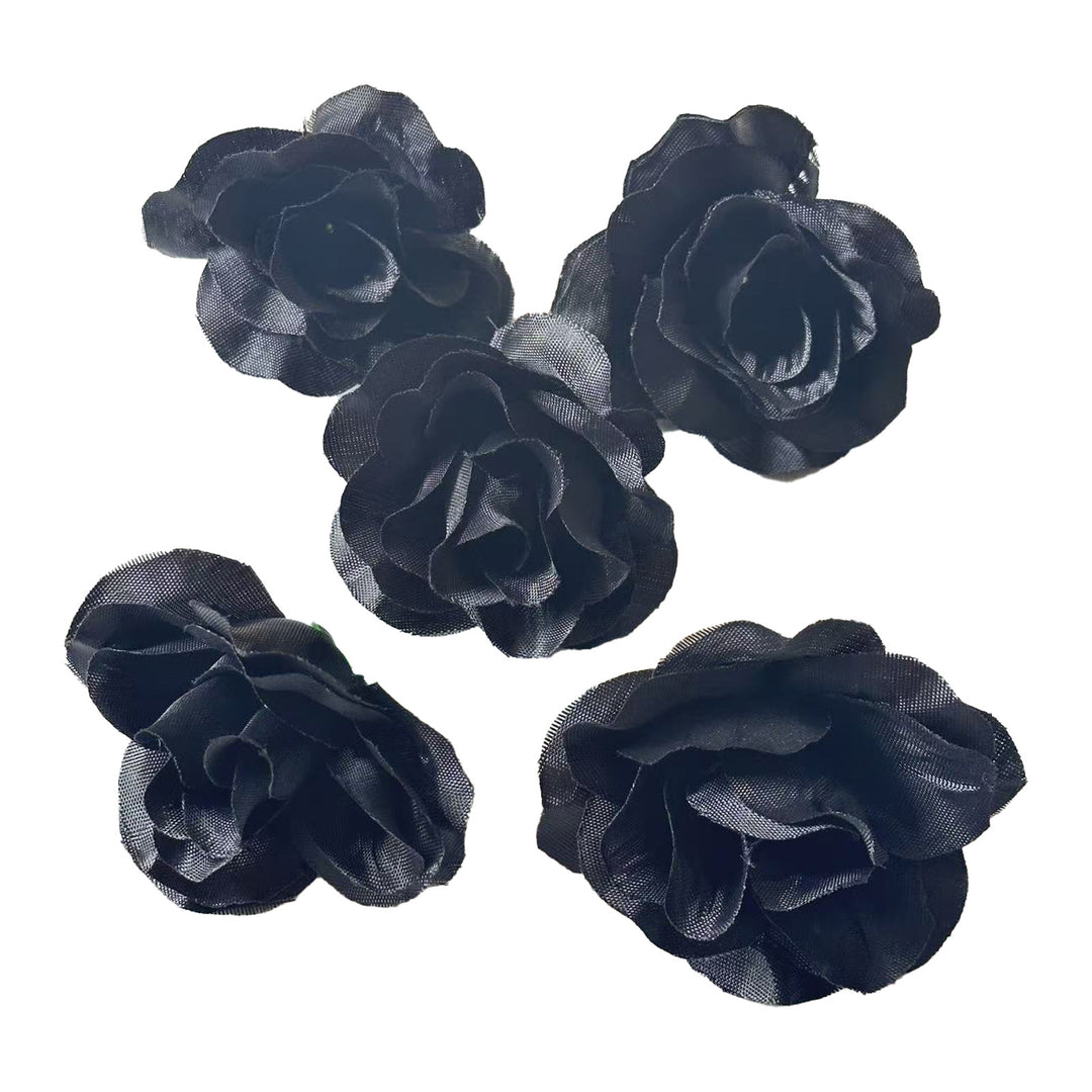 Set of delicate fabric rose hair clips for bridal and festive hairstyles