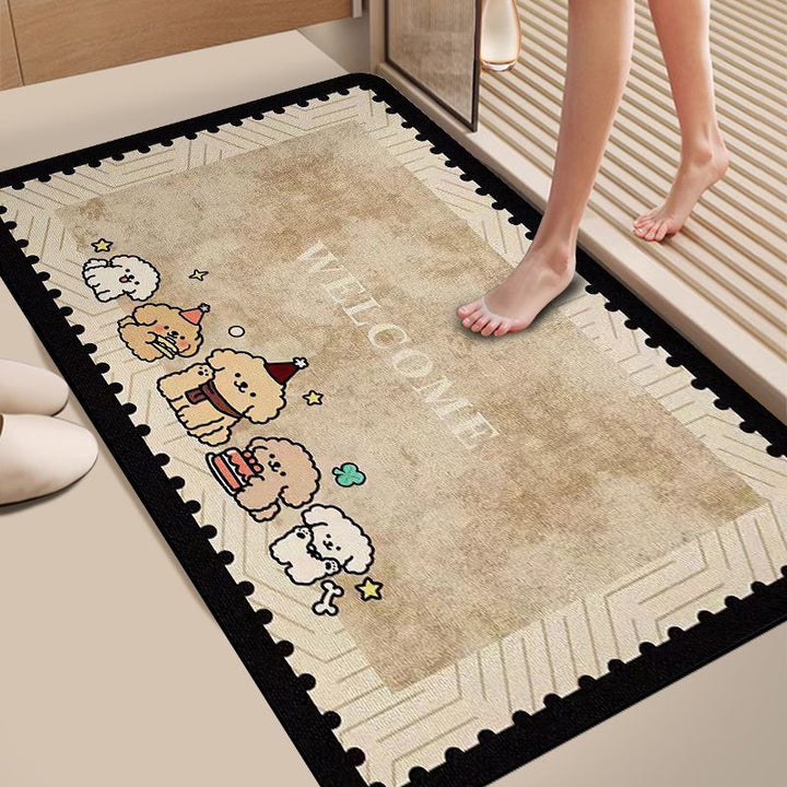 Cartoon Dog-Themed Home Door Mat