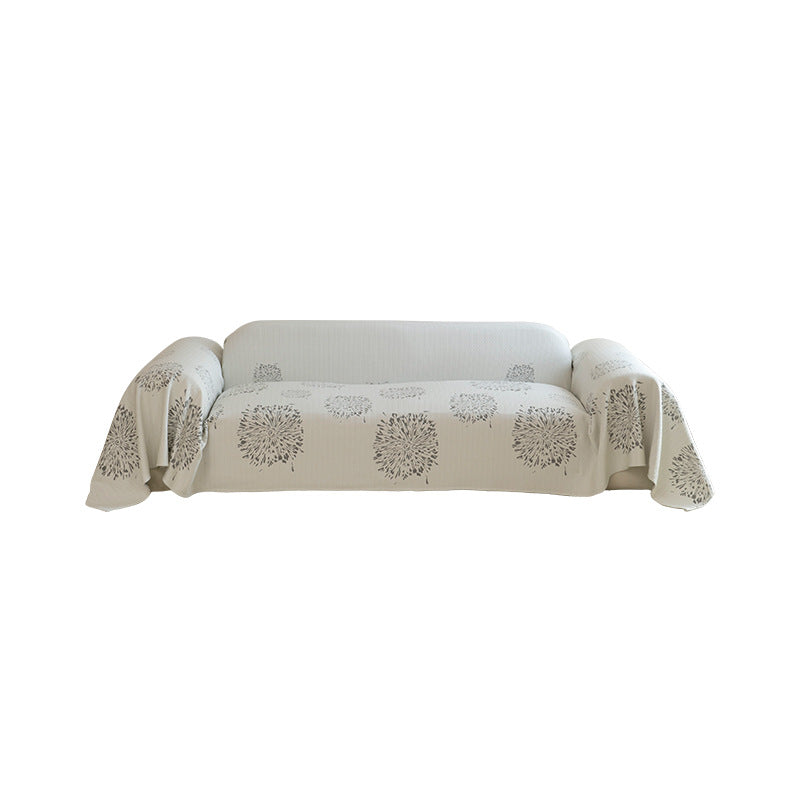 Customizable sofa cover and furniture throw made of cotton-linen with jacquard structure Kalsten