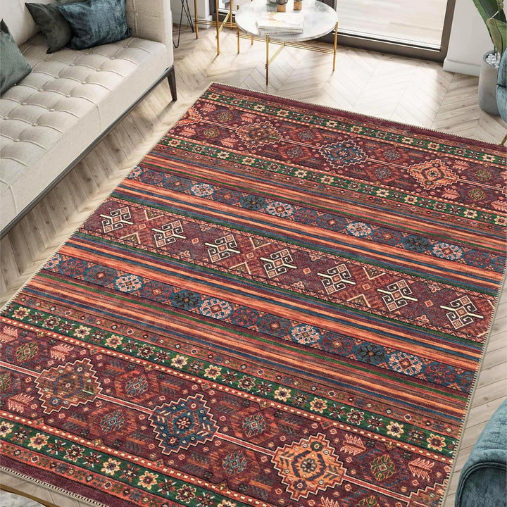 Bohemian Inspired Geometric Area Rug