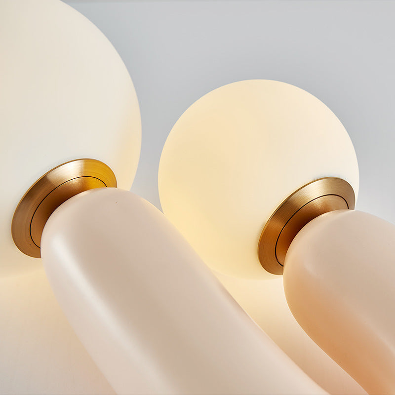 Artistic Table Lamp with Dual Globe Design