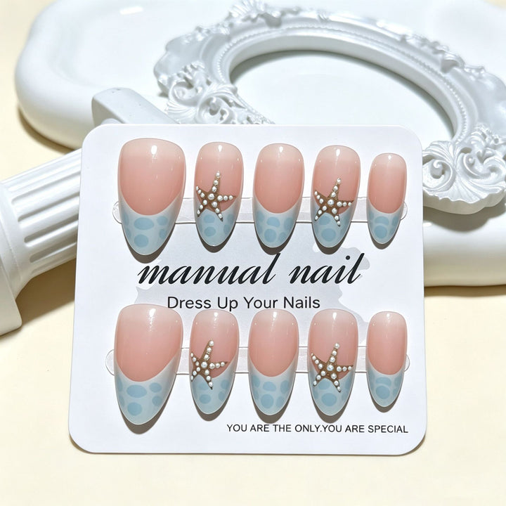 Nautical-Themed Decorative Press-On Nail Tips Kalsten