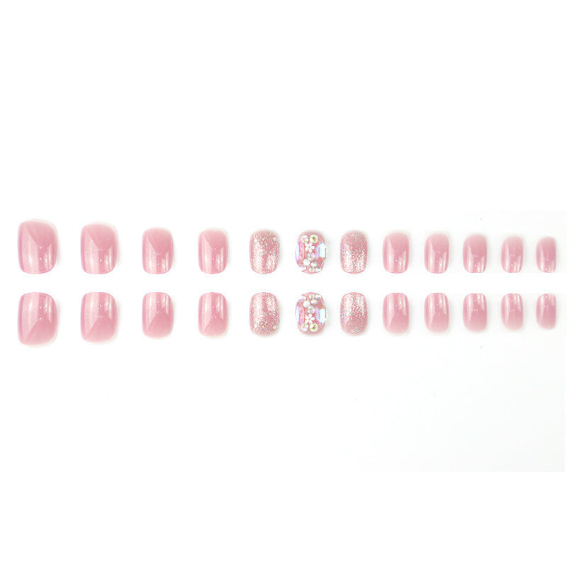 Premium Sparkling Press-On Nail Set with Decorative Rhinestones Kalsten