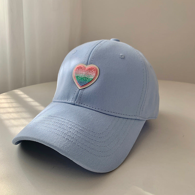 Heart Embroidered Adjustable Cotton Cap