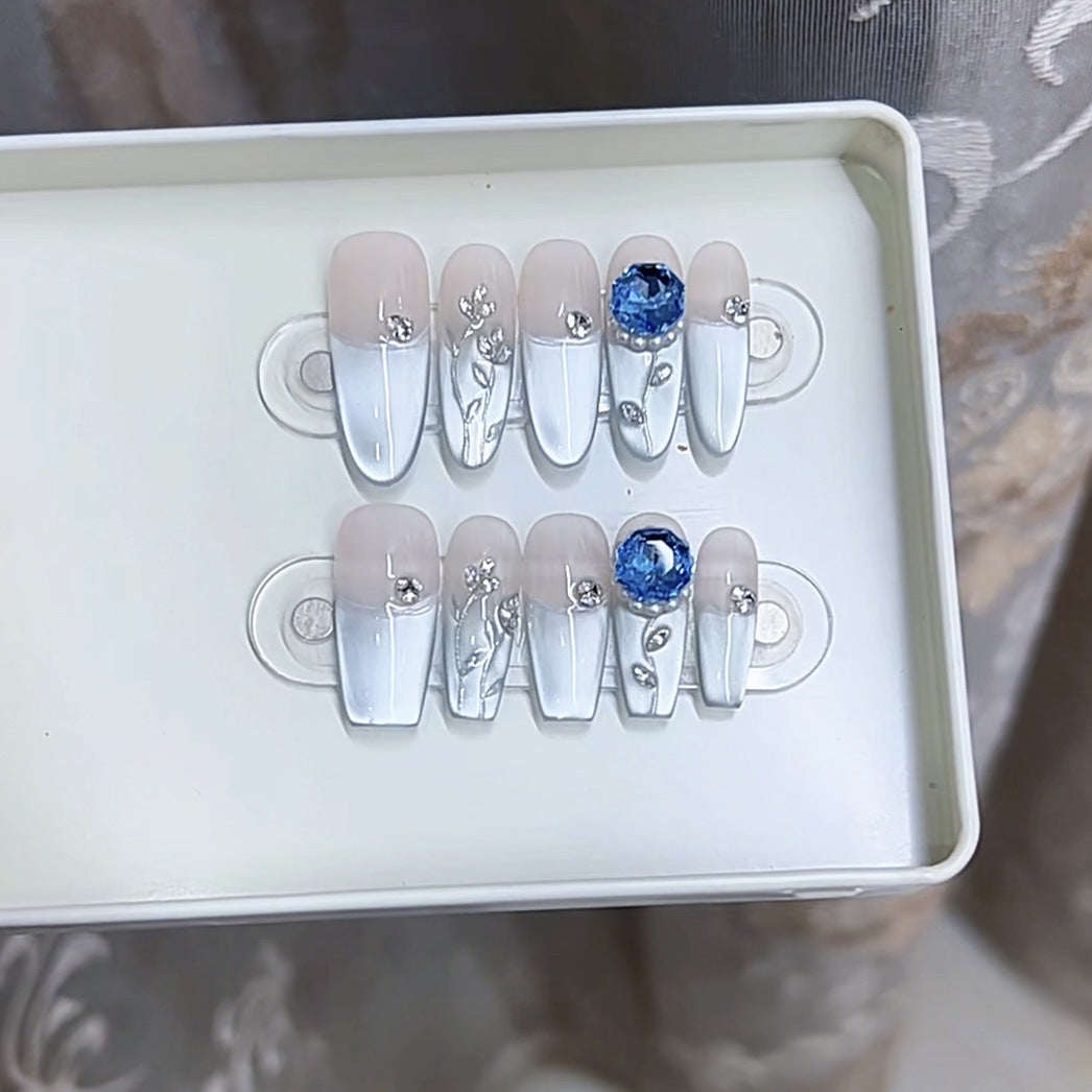 Elegant Floral Design Press-On Nail Set Kalsten