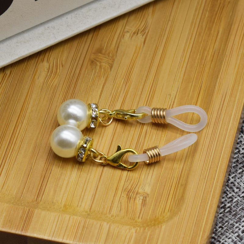 Elegant Pearl and Crystal Eyewear Holder Kalsten