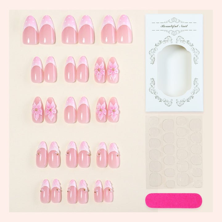 Creative Nail Art Set with Delicate Flower and Glitter Details Kalsten