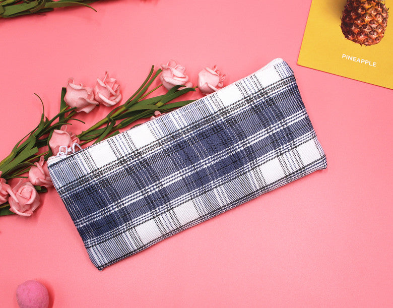 Stylish Plaid Pencil Case Kalsten