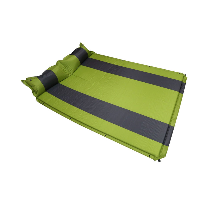 self-inflating double camping mattress with integrated headrest Kalsten