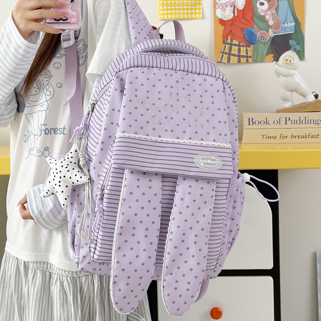 Cute Bunny Ear Patterned Backpack Kalsten