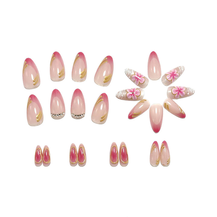 Artful Nail Extensions with Floral Design Kalsten