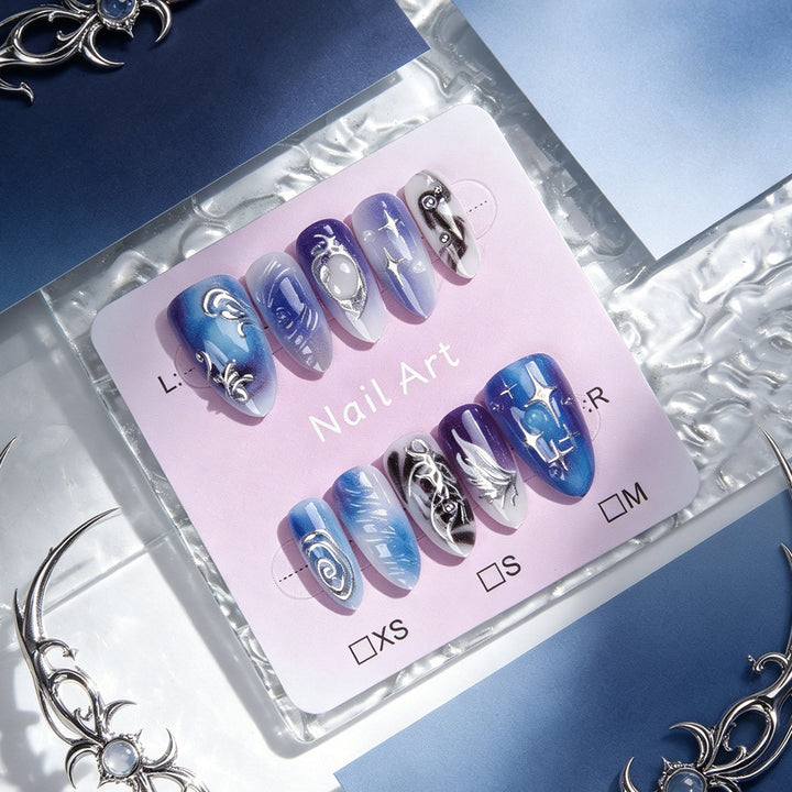 Acrylic Nail Set with Elegant Designs Kalsten