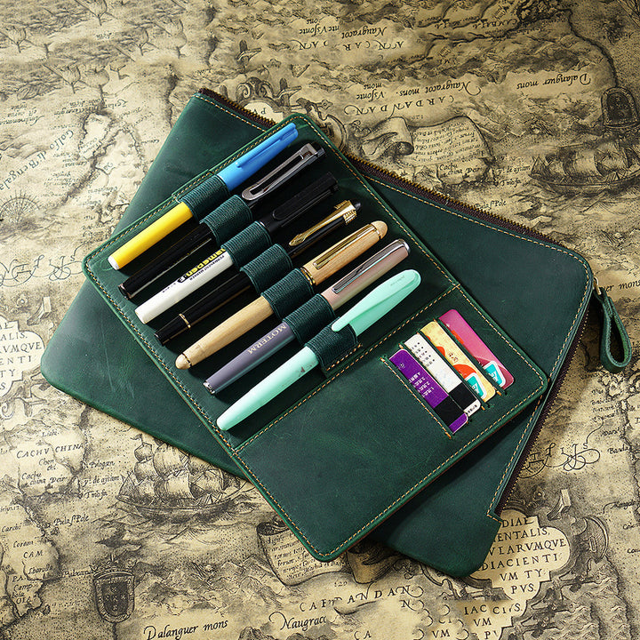 Leather Pen Organizer