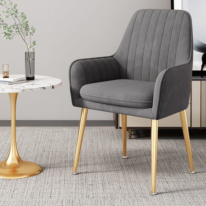 Modern Accent Chair with Gold Legs Kalsten