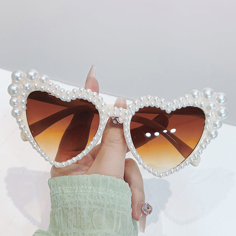 Cat-Eye Pearl-Embellished Sunglasses Kalsten
