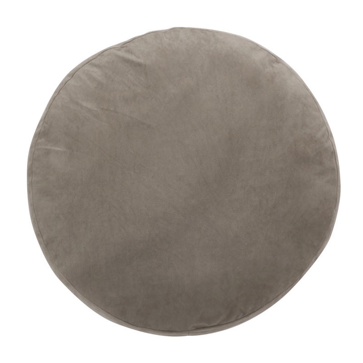 Round seat pouf with soft velvet cover, removable zipper, and shape-stable filling Kalsten