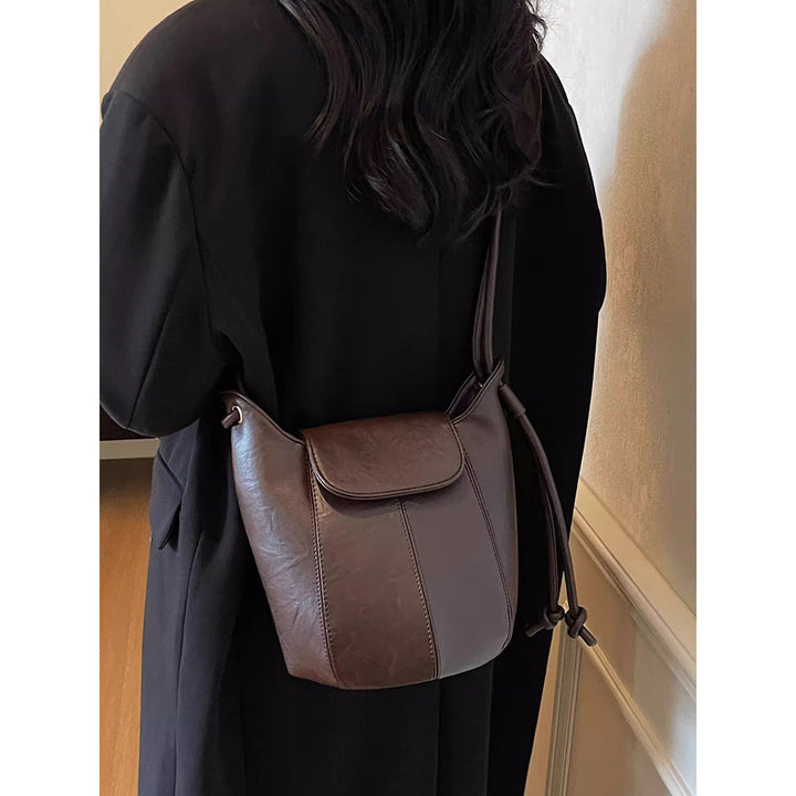 Bohemian Leather Bucket Bag Kalsten