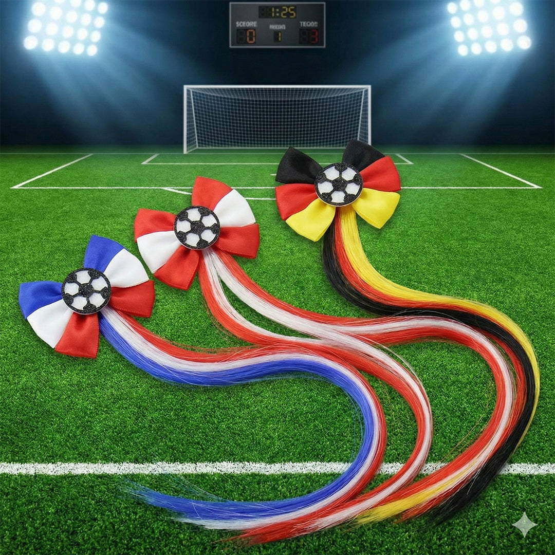 Soccer-Themed Hair Bow Clip Kalsten