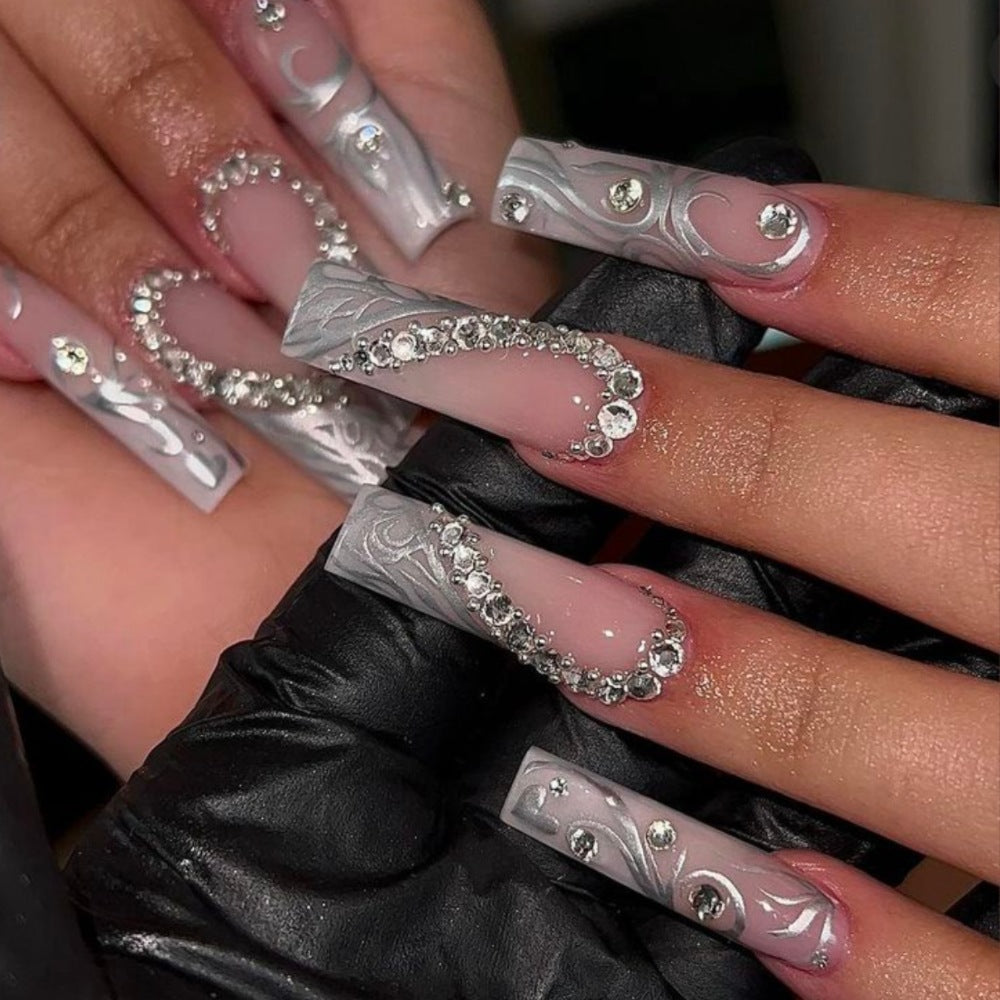 Rhinestone & Elegant Design Press-On Nails Kalsten