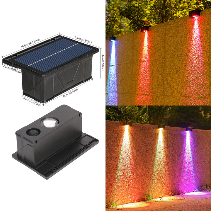Outdoor Solar RGB Wall-Mounted Accent Lights With Dual-Beam Waterproof Design Kalsten