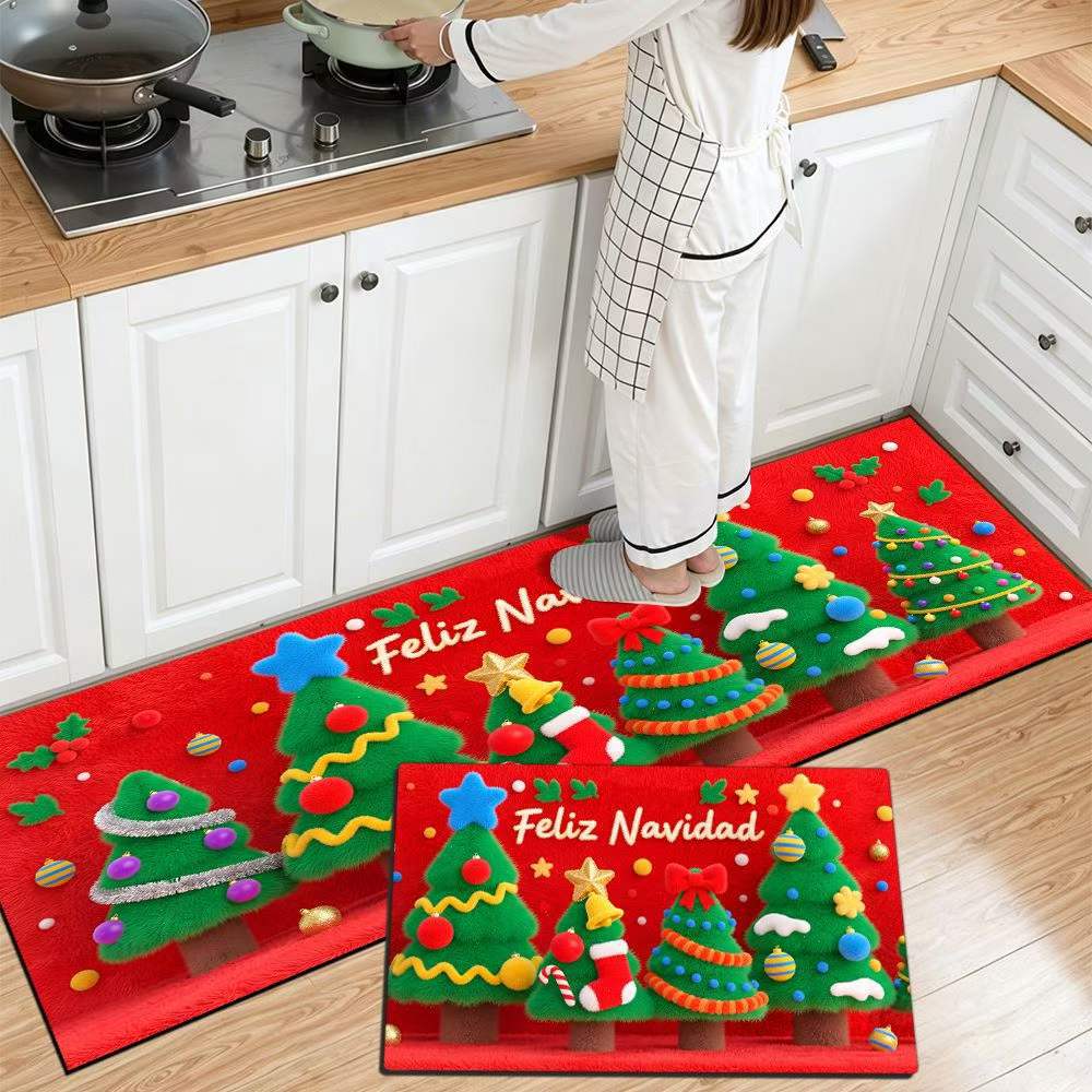 Festive Christmas Themed Kitchen Mat Kalsten
