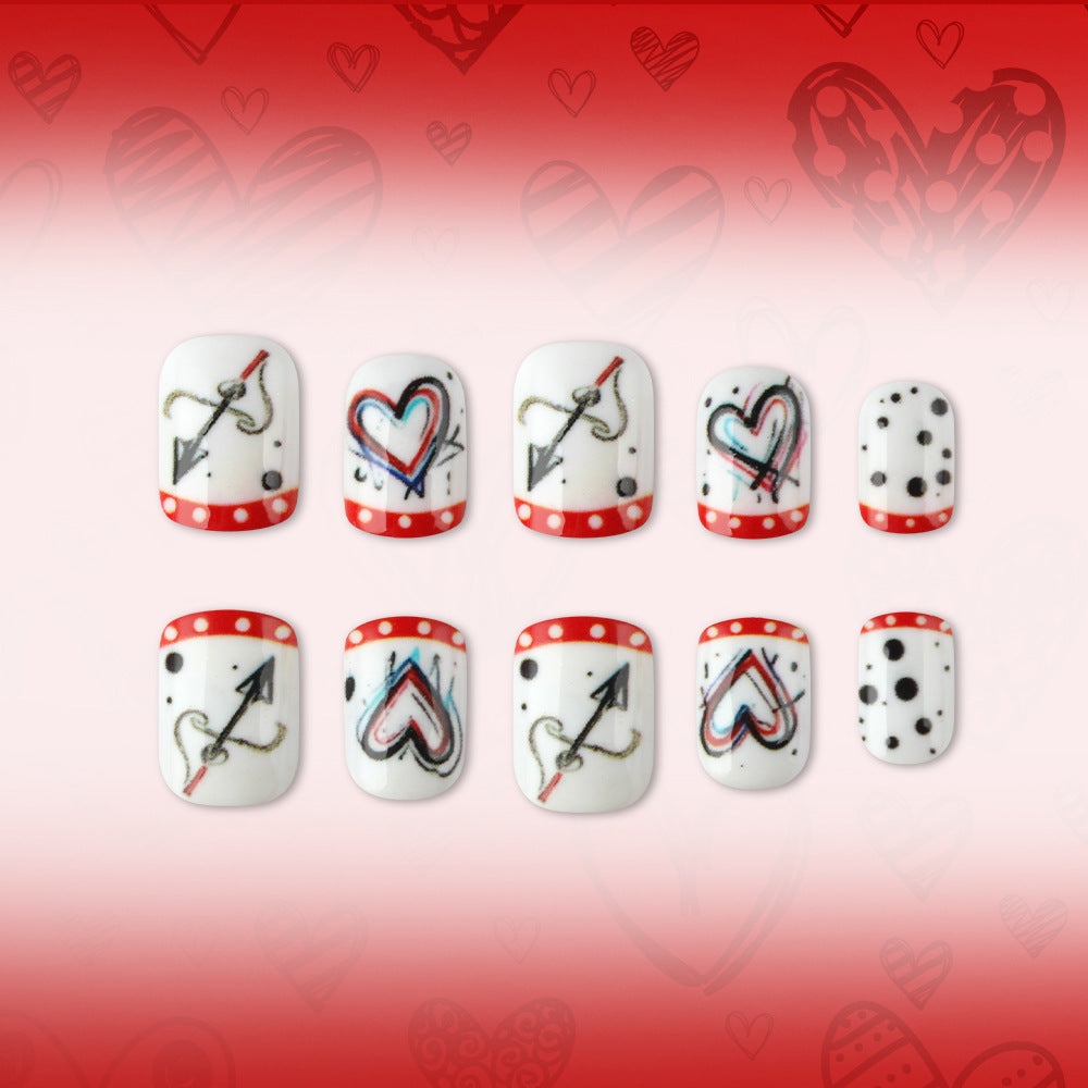Artistic Heart-Themed Nail Art Kalsten