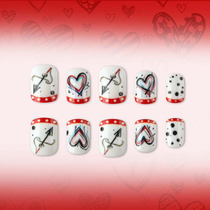 Artistic Heart-Themed Nail Art Kalsten