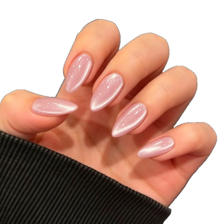 Glossy Almond-Shaped Press-On Nails Kalsten
