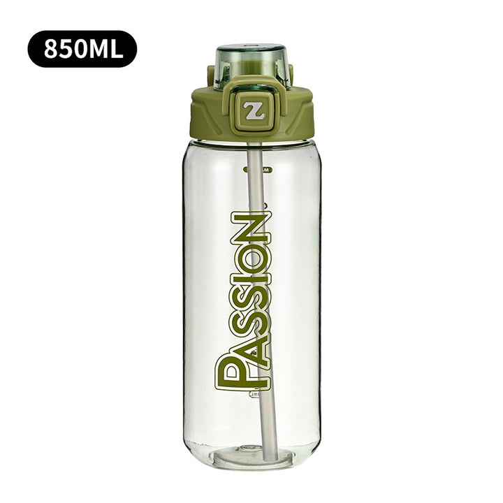 Ladies drinking bottle with integrated measuring system and flip-top closure Kalsten