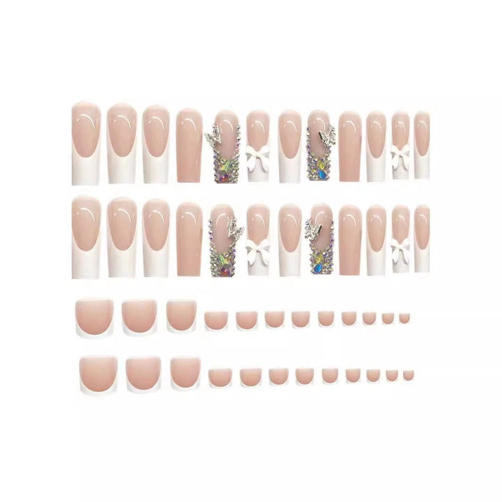 Glamorous Designer Press-On Nails with Gemstone Accents Kalsten