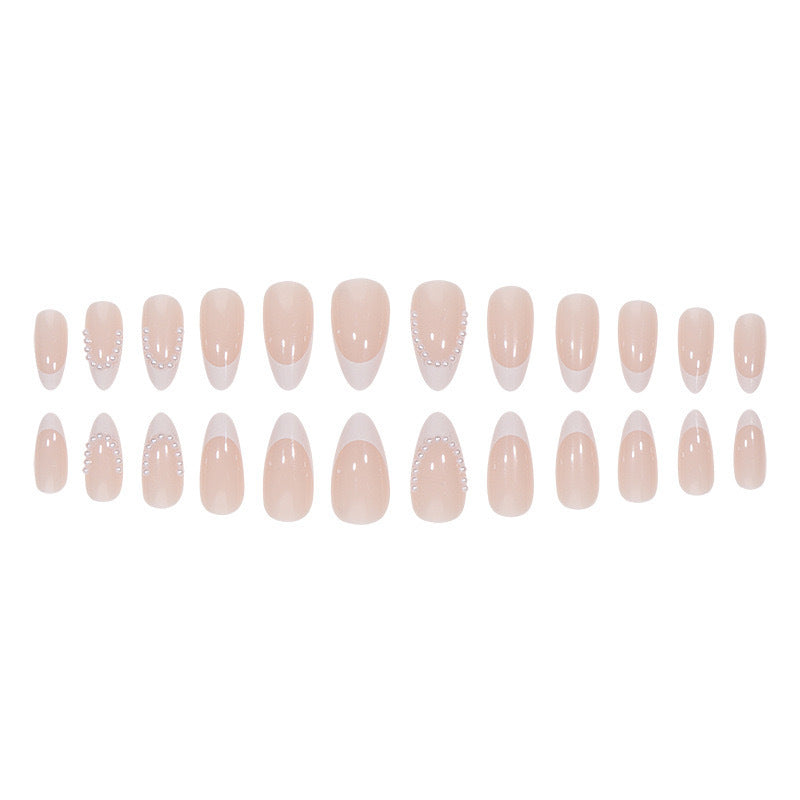 Artificial nail set with elegant tips and pearl decorations Kalsten
