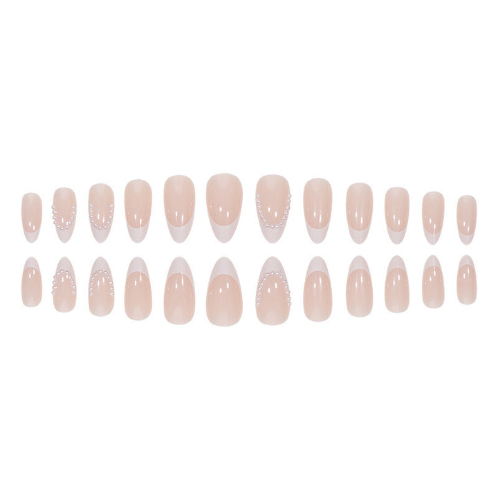 Artificial nail set with elegant tips and pearl decorations Kalsten