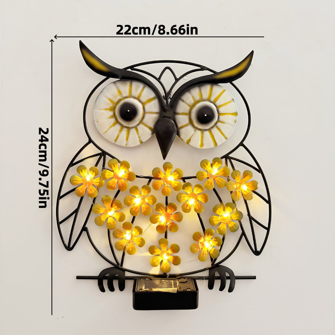 Decorative Metal Bee Wall Light With Integrated Fairy LED String And Solar Power Module Kalsten