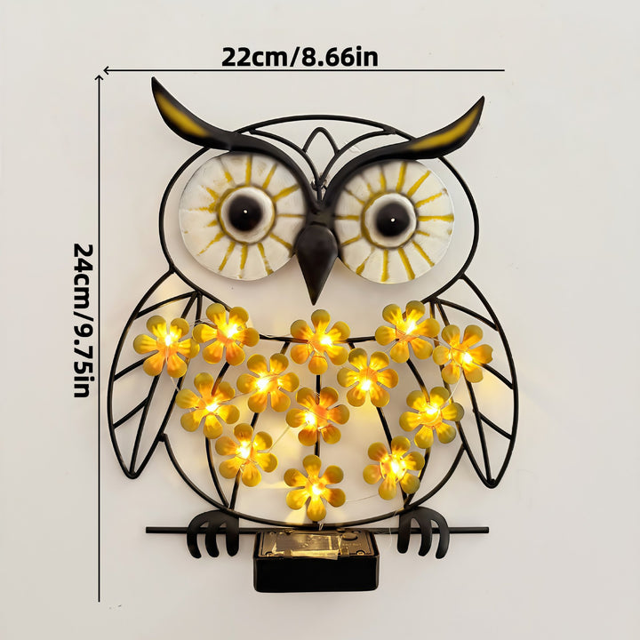 Decorative Metal Bee Wall Light With Integrated Fairy LED String And Solar Power Module Kalsten