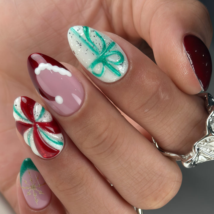 Artificial Christmas Art Nails Kalsten