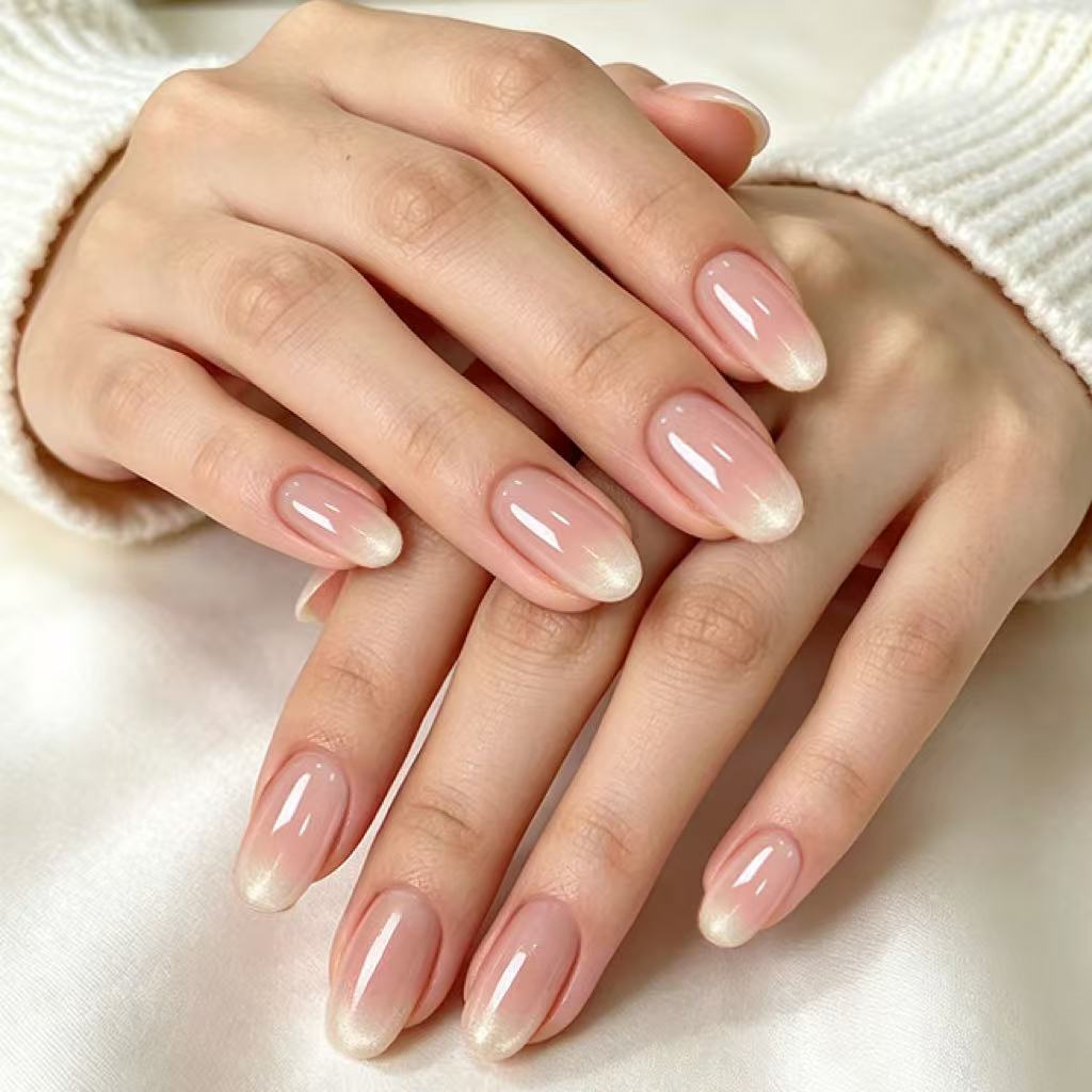 Elegant French Tip Acrylic Nail Extensions Kalsten