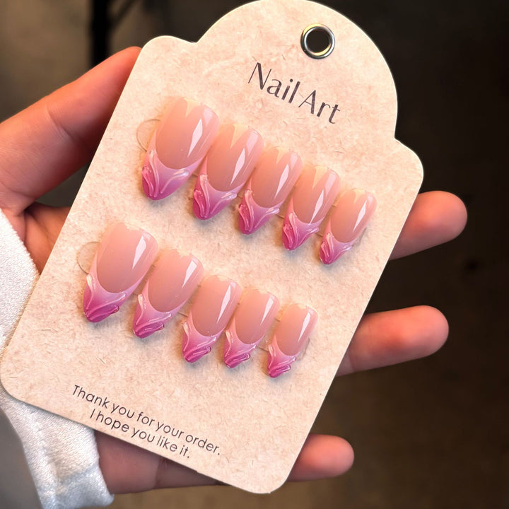 Elegant Artistic Floral Press-On Nail Set Kalsten
