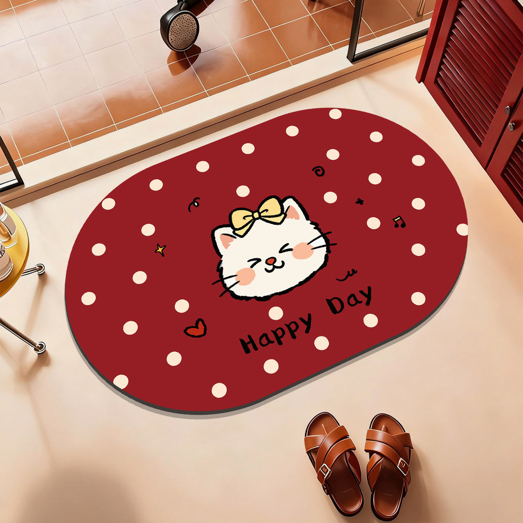 Playful Bunny-Themed Bath Mat