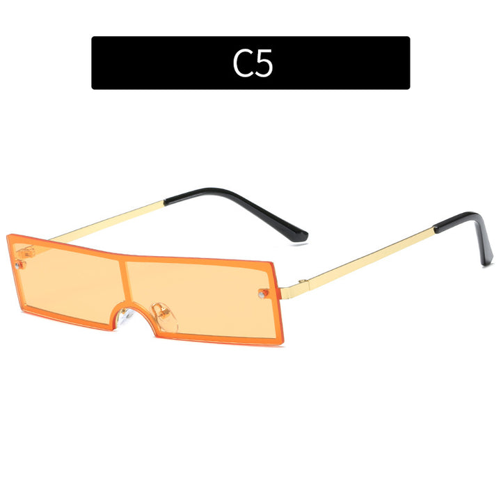 Fashion-Forward Rectangular Shield Sunglasses