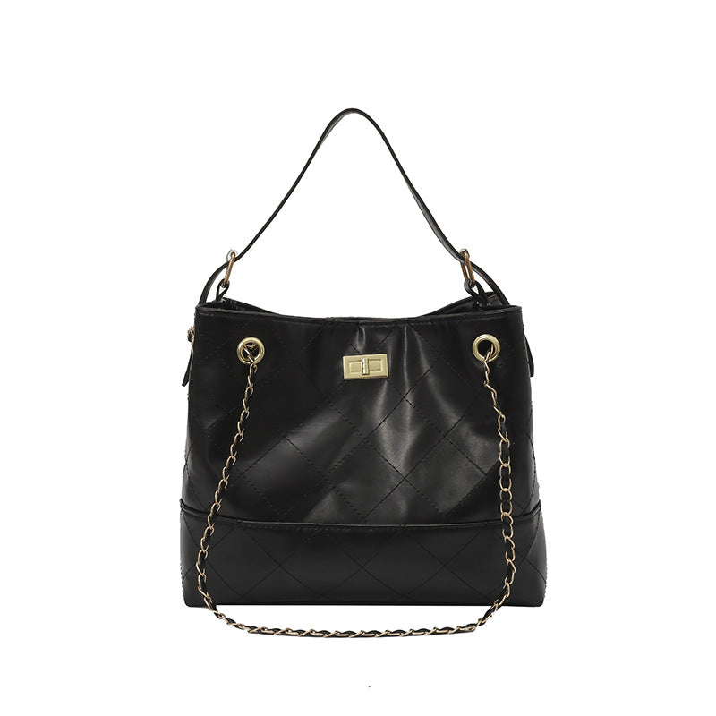 Quilted Suede Tote Bag